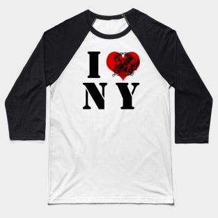 I Love NY drama face Baseball T-Shirt